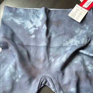 SPANX Blue Tie-Dye Leggings